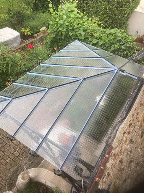 Rénovation de marquise aluminium après travaux